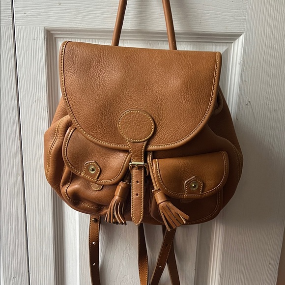 Dooney & Bourke Handbags - Dooney & Bourke Tan Leather Backpack